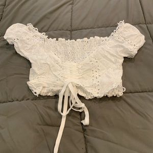 Sexy cool white crop top